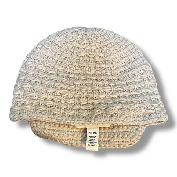 Banana Republic Merino Wool Hat Scarf Set Pockets Newsboy Beanie Tan Extra Fine main image 8